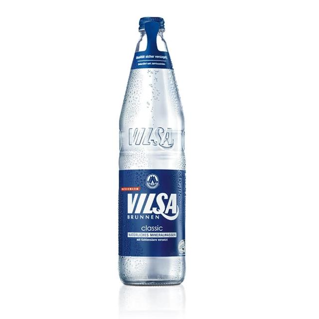 【德國VILSA】 氣泡礦泉水玻璃瓶裝700mlx12入 箱