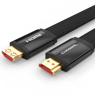 【日本秋葉原】HDMI2.0專利4K高畫質影音傳輸編織扁線 黑/1.5M