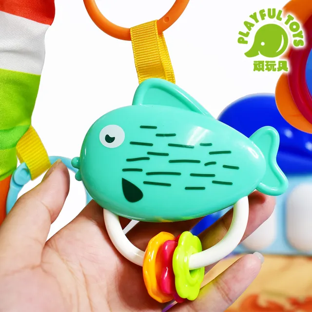 【Playful Toys 頑玩具】海豚腳踏琴嬰兒健力架(踢踢琴 寶寶健身架 嬰兒玩具)