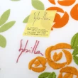 【Sybilla】刺繡玫瑰花叢波浪滾邊純綿帕巾(橘色)