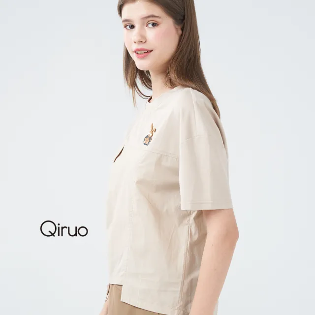 【Qiruo 奇若名品】春夏專櫃卡色棉上衣0207A  雅致日系風格(造型設計女裝)