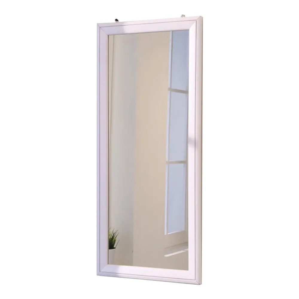 【BuyJM】靚白實木框壁鏡/穿衣鏡(90X40公分)