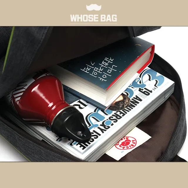 【WHOSE BAG】雙11 韓國製防潑水後背包｜A4大容量雙肩包 多口袋通勤學生男女適用 NO.WBR116