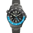 【FOSSIL】GMT 限量鈦金屬200米潛水錶-灰/45mm(LE1100)