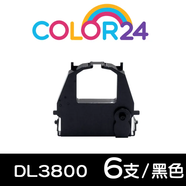 【Color24】for Fujitsu 6入組 DL3800 黑色相容色帶(適用DL-3850+/DL-3750+/DL-3800 Pro)