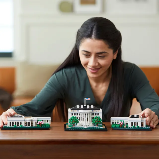 【LEGO 樂高】建築系列 21054 白宮(模型積木 建築設計)