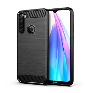 【YANG YI 揚邑】小米 紅米 Note 8T 拉絲紋碳纖維軟殼散熱防震抗摔手機殼