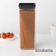 【Brabantia】方型食物儲存罐2.5L-深灰