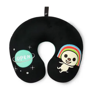 【OPEN小將】OPEN!星球 絨毛多功能Ｕ型枕/飛機枕(台灣製)