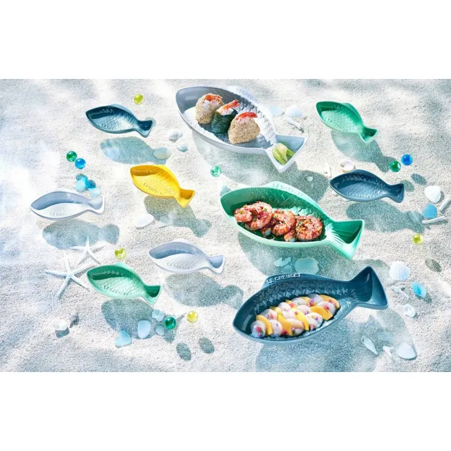 【Le Creuset】瓷器鮮魚盤-中(蛋白霜)