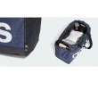 【adidas 愛迪達】包包 Essentials Duffle Medium 男女款 藍 健身包 行李袋 雙拉鍊 愛迪達(HR5349)