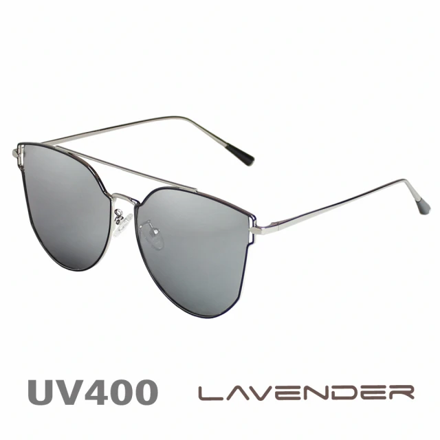 【Lavender】個性雙槓 水銀黑框 8104 C5(偏光太陽眼鏡)