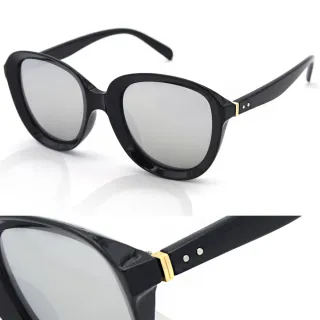 【DZ】買一送一 UV400防曬太陽眼鏡墨鏡-狂想美學(黑框水銀膜)