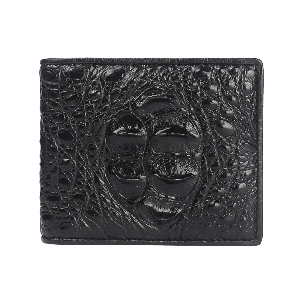 Sarlisi】新款泰國男士鱷魚皮真皮包包短款錢包多卡位正品皮夾超薄錢夾(頭骨款) - momo購物網- 好評推薦-2026年1月