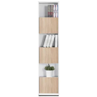 【H&D 東稻家居】白色橡木1.35尺書櫃/TJF-03047(書櫃 收納櫃 櫃子)