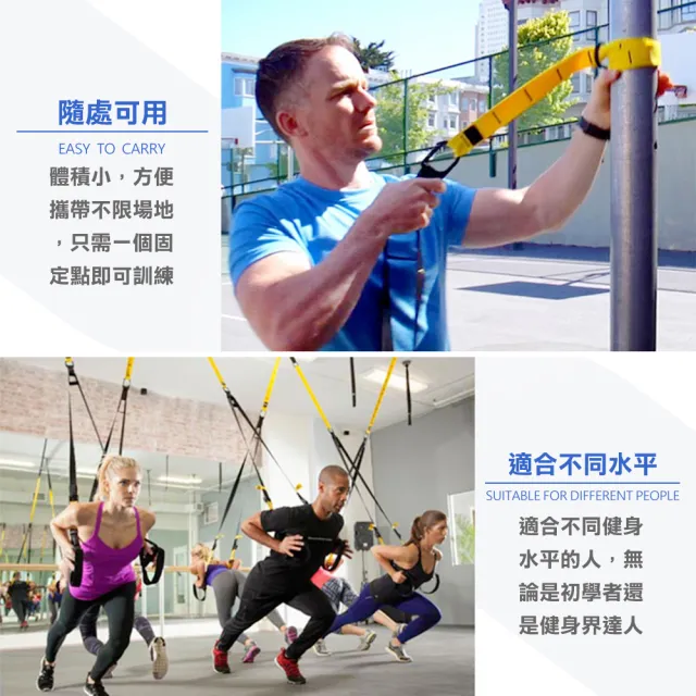 【悠活森氧】懸掛訓練系統-競技版(懸掛帶 訓練帶 懸吊訓練 健身訓練帶 懸吊系統 TRX)