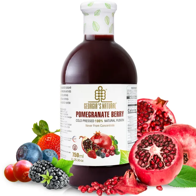 【Georgia】紅石榴莓果原汁750ml/瓶(喬治亞原裝原瓶 高加索山雪水灌溉)