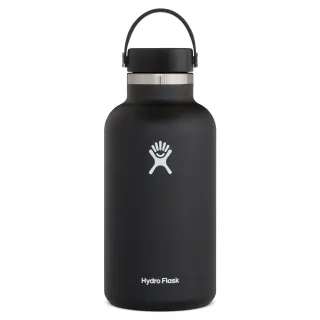 【Hydro Flask】64oz/1900ml 寬口提環保溫杯(時尚黑)(保溫瓶)