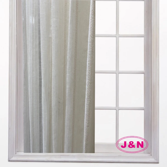 【J&N】羅琳線條窗紗拉摺簾-米色(270*230cm)