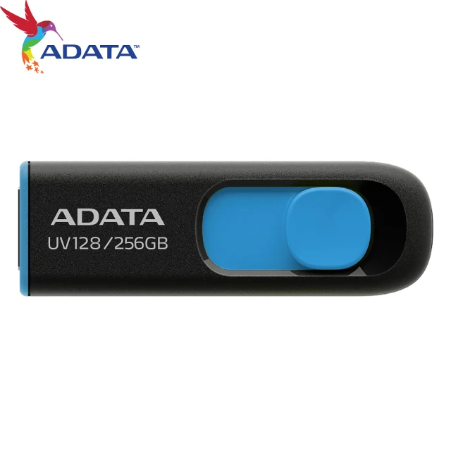 【ADATA 威剛】UV128 256G USB3.2 行動碟(藍色)