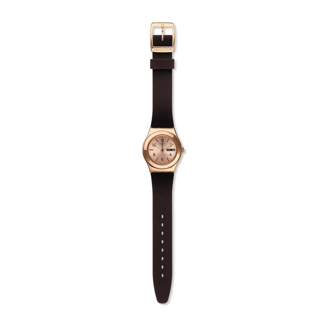 【SWATCH】Irony 金屬系列手錶 BROWNEE 可口布朗尼 瑞士錶 錶(33mm)