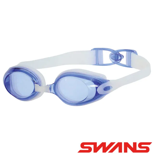 【ATUNAS 歐都納】日本SWANS泳鏡(SWB-1透明藍/防霧/抗UV/舒適/游泳/矽膠)
