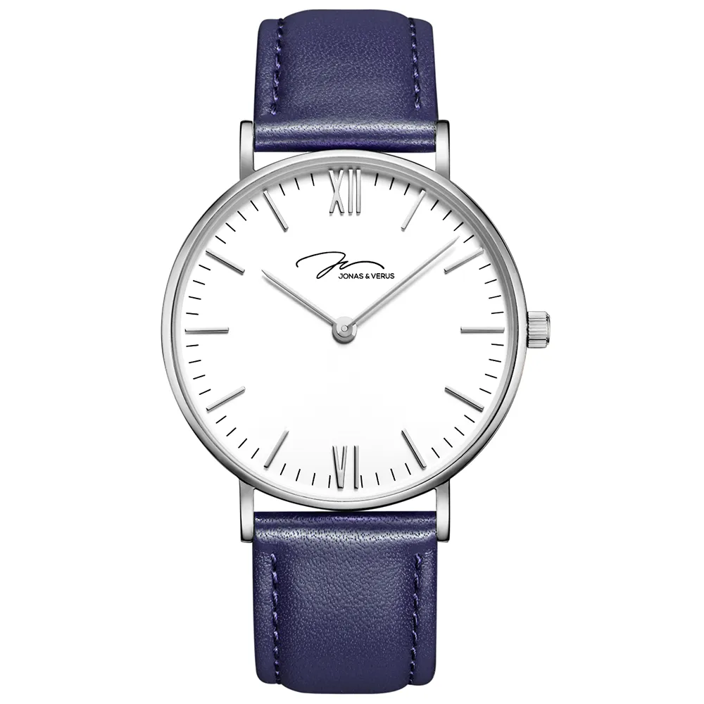 【J&V】自信雅痞藍腕錶40mm(Y01646-Q3.WWWLL)