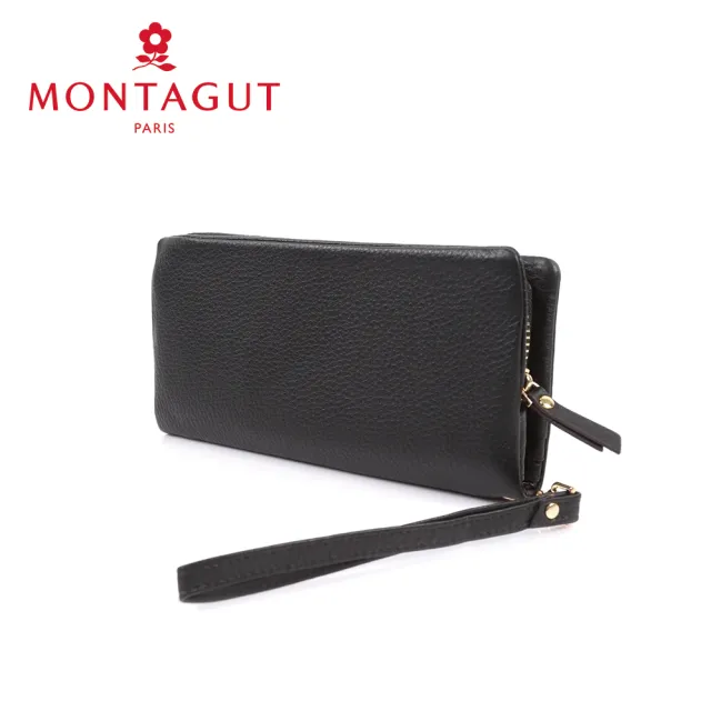 【MONTAGUT 夢特嬌】頭層牛皮真皮 長夾(7卡2照2夾2零)