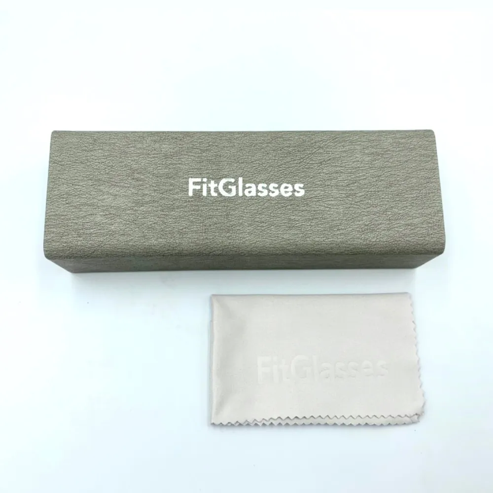 【FitGlasses】FitGlasses 四方型輕巧收納眼鏡盒 質感灰(輕巧收納)