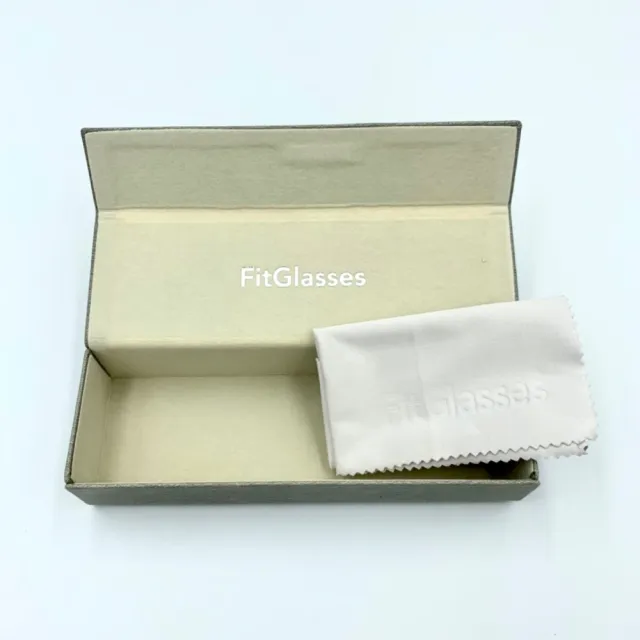 【FitGlasses】FitGlasses 四方型輕巧收納眼鏡盒 質感灰(輕巧收納)
