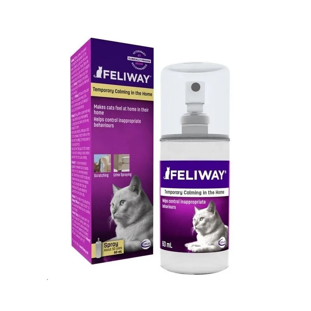 【FELIWAY費利威】法國貓咪費洛蒙隨身噴劑-60ml(費洛貓 / 穩定貓咪情緒)