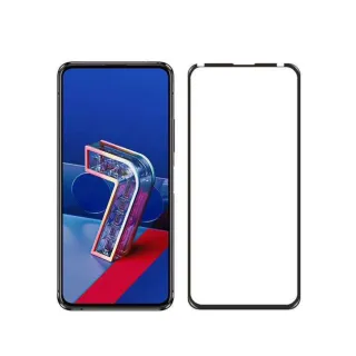 【MK馬克】ASUS Zenfone7/7Pro Zs670ks 滿版9H鋼化玻璃保護膜 保護貼 - 黑色