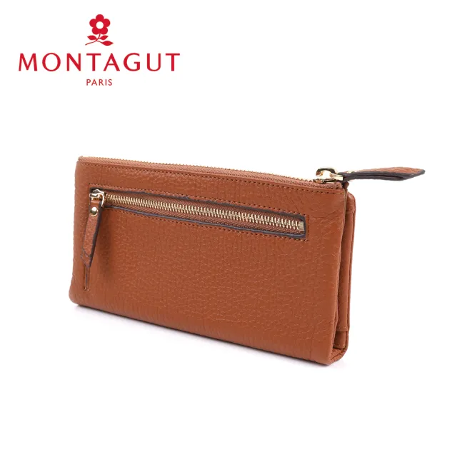 【MONTAGUT 夢特嬌】頭層牛皮 真皮(12卡2照4夾2零)
