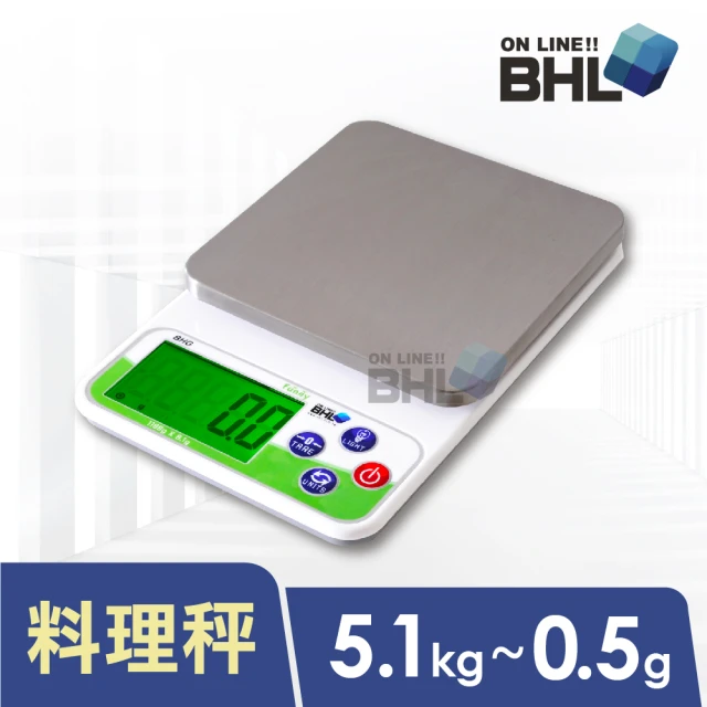 BHL 秉衡量 高精度LCD夜光液晶烘培料理秤 BHG-5.1K〔5.1kgx0.5g〕(BHL秉衡量BHG-5.1K)