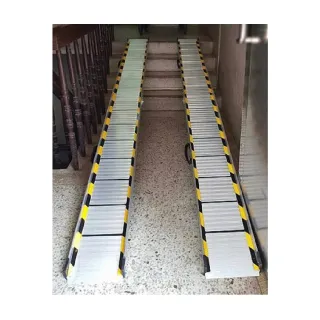 【海夫健康生活館】斜坡板專家 活動可攜帶 折疊軌道式 斜坡板 一組兩入(SZ240)