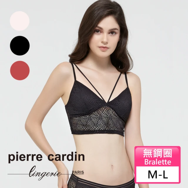 【pierre cardin 皮爾卡登女性內衣】無鋼圈深V細肩帶內衣(深v無鋼圈背心)