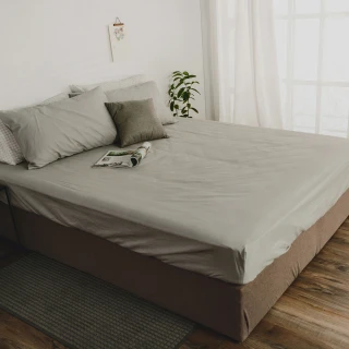 【絲薇諾】MIT精梳純棉 紋理 二件式 枕套床包組 戀路海岸(單人加大)