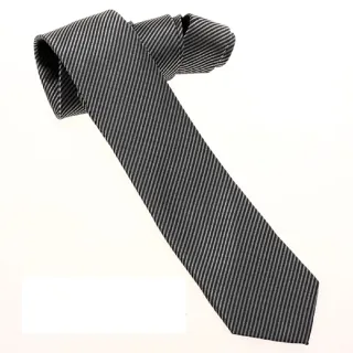 【vivi 領帶家族】拉鍊窄版7cm領帶(粗斜灰)