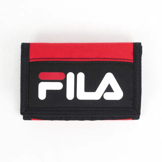 【FILA】Fila Wallet 短夾 三摺 運動 防水 零錢包 卡夾 魔鬼氈 迷彩 灰(PWT-9012-BK)