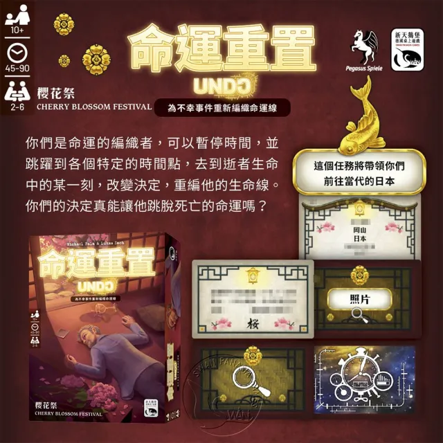 【新天鵝堡桌遊】命運重置．櫻花祭 UNDO: Cherry Blossom Festival(越多人越好玩)