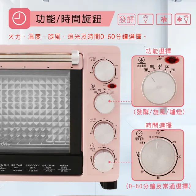 【晶工牌】30L雙溫控旋風電烤箱(JK-7318)