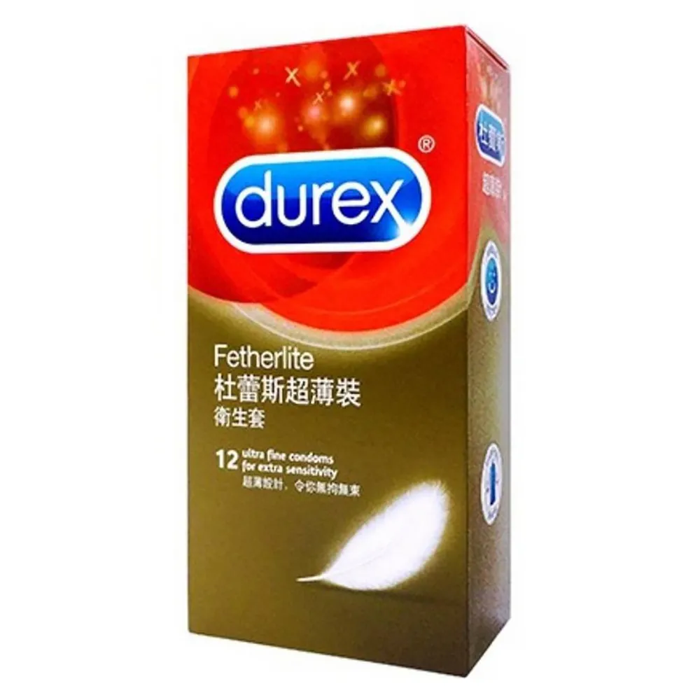 【Durex杜蕾斯】超薄裝保險套12入/盒
