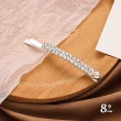 【89 zone】法式古典精美水鑽 髮飾 頭飾 飾品 髮夾 邊夾 2 入(銀)