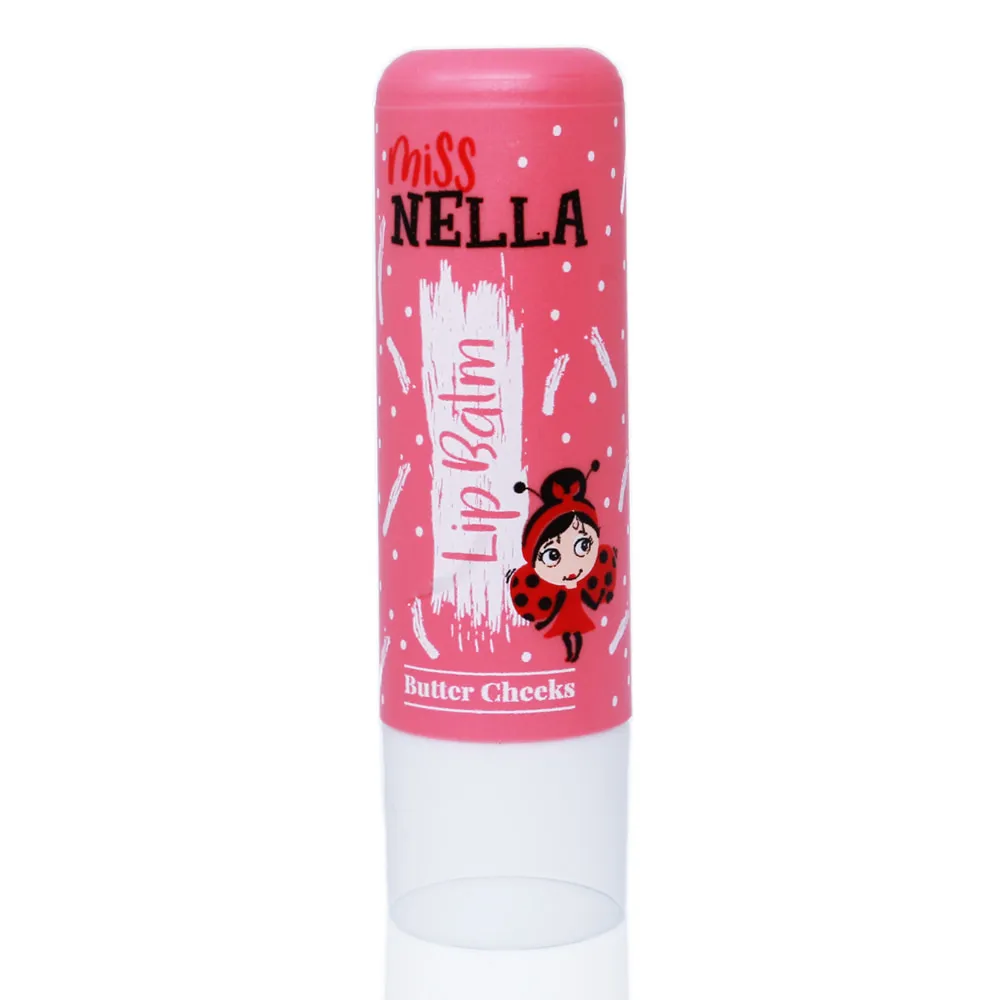 【英國 MISS NELLA】兒童水性胖胖款護唇膏-奶油杏桃(兒童水性化妝品)