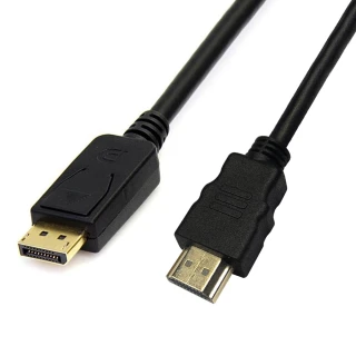 【百寶屋】DisplayPort 公  to HDMI 公 轉接線1.8M_黑