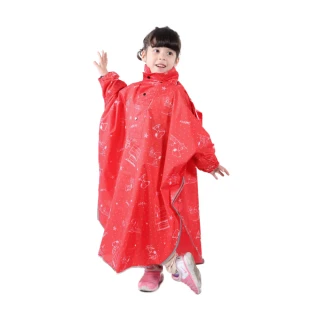 【SNOOPY 史努比】兒童款超輕史努比斗篷雨衣(下擺加寬設計)