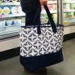 【G+居家】MIT時尚保溫購物袋50L-富貴花紋(贈冰袋1000mlx2)