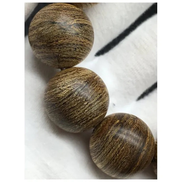 【桃花源創意工坊】加裏曼丹黑油麻絲紋老料沉香手鍊2.0(沉香手鍊)