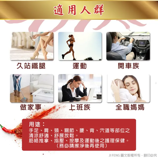 【金牌】西德紅辣椒膏精油貼布(3入組)