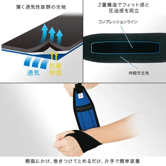 【ZAMST】WRIST WRAP 手腕護具(拇指型)